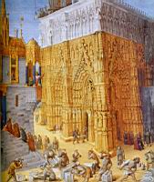 Construction d'une cathedrale - par Jean Fouquet [1470]